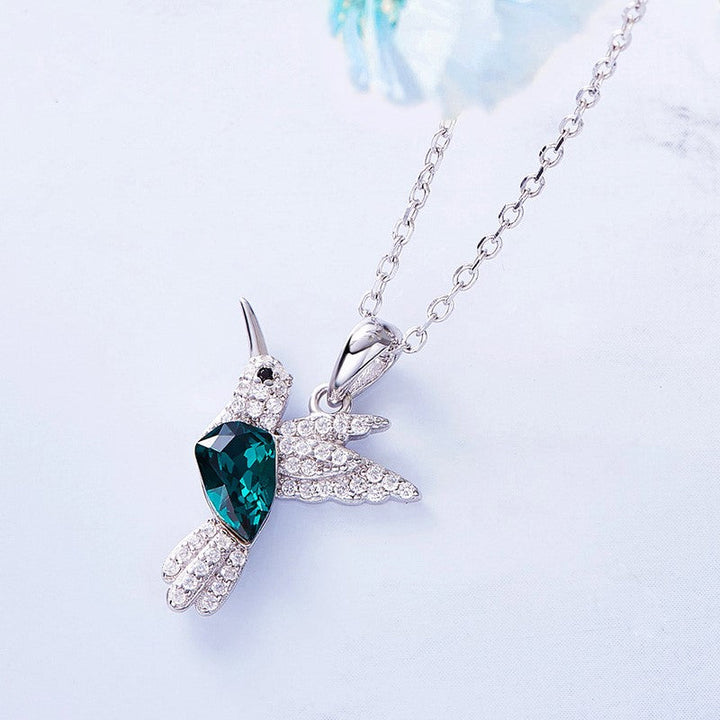 Collier Étincelle Colibri avec Zirconia