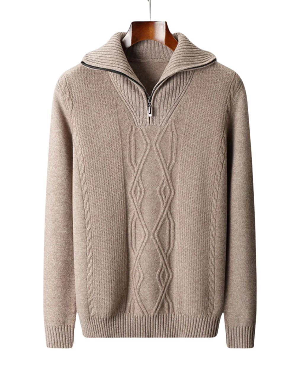 Pull demi-zip en laine mérinos essentielle