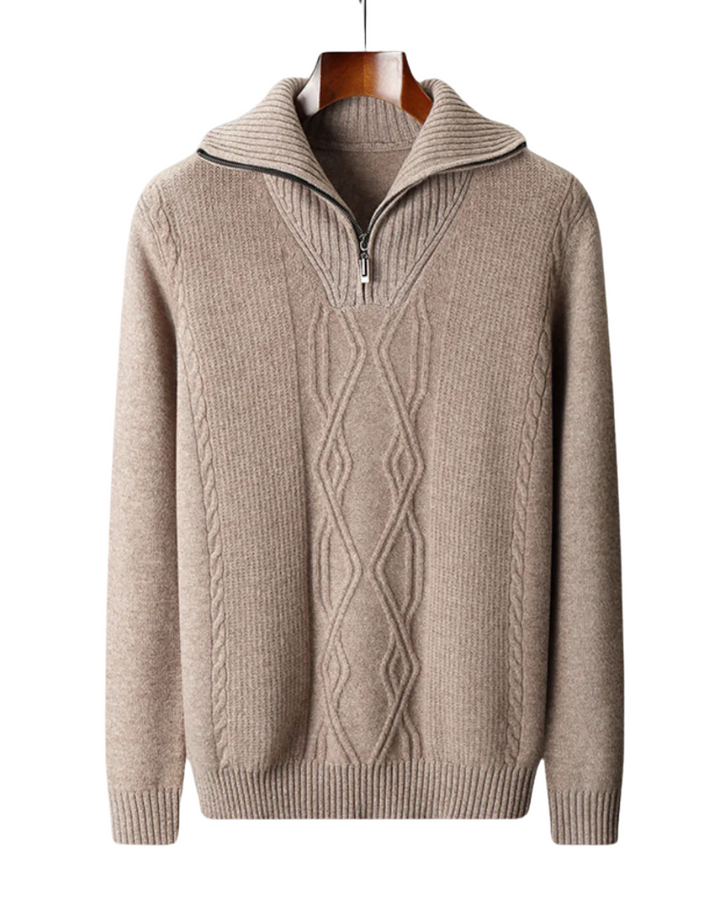 Pull demi-zip en laine mérinos essentielle