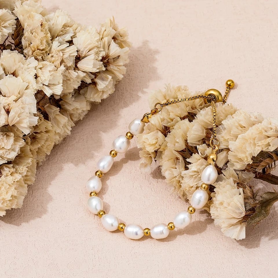 Bracelet en perles classiques et or