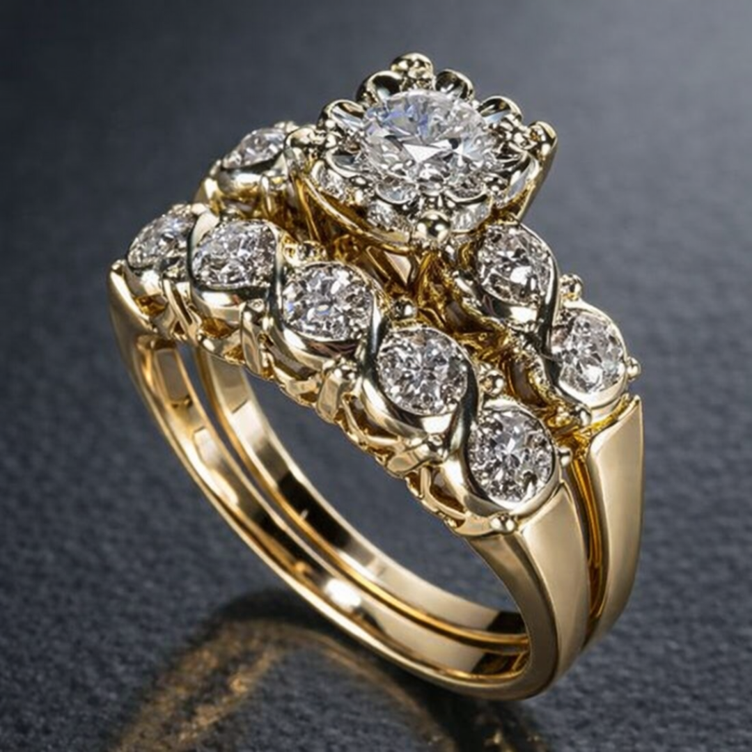 Bague Vintage en Or Étincelant
