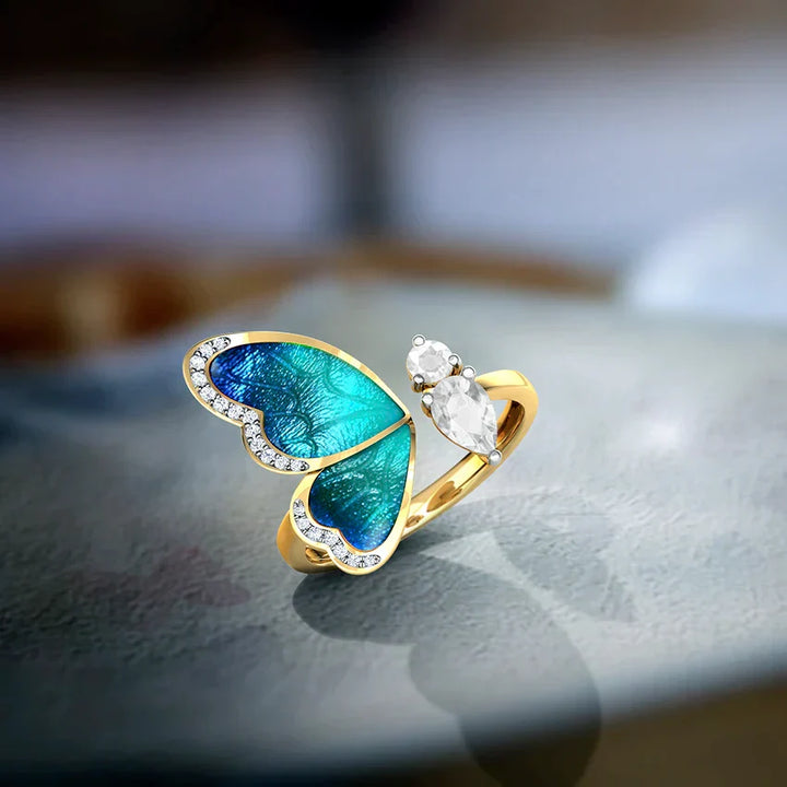 Bague Rêves de Papillon Bleu