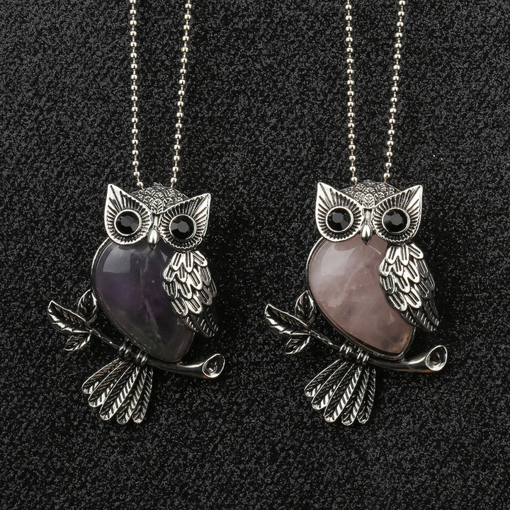 Pendentif en Cristal de Hibou Sagesse