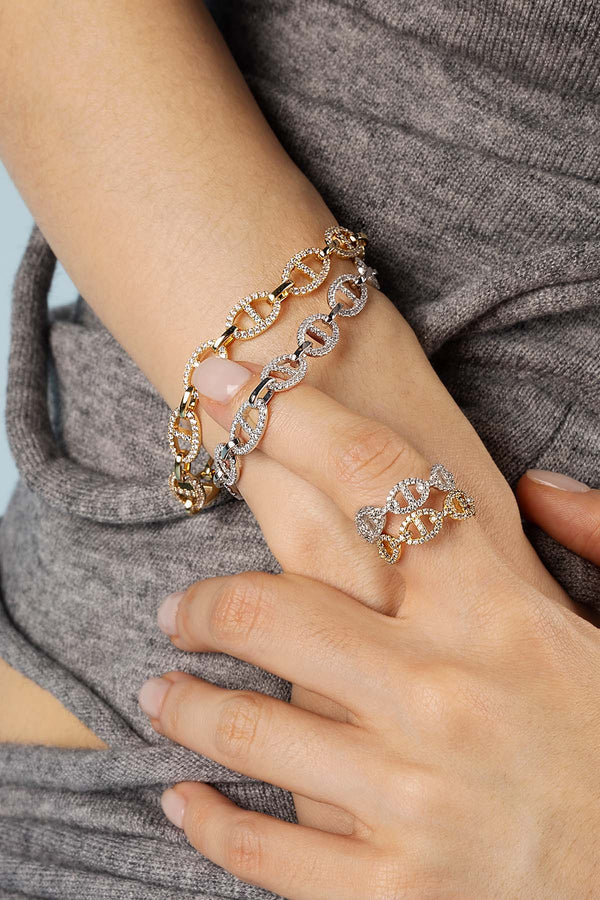 Bracelet Isla Marina | Or Blanc