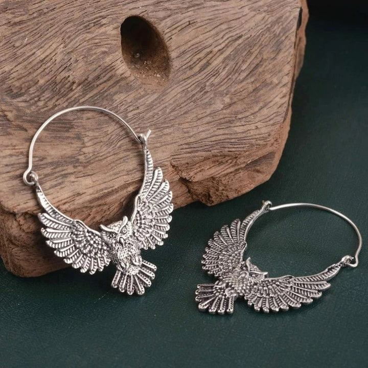 Boucles d'oreilles Vintage Bohémien Hibou