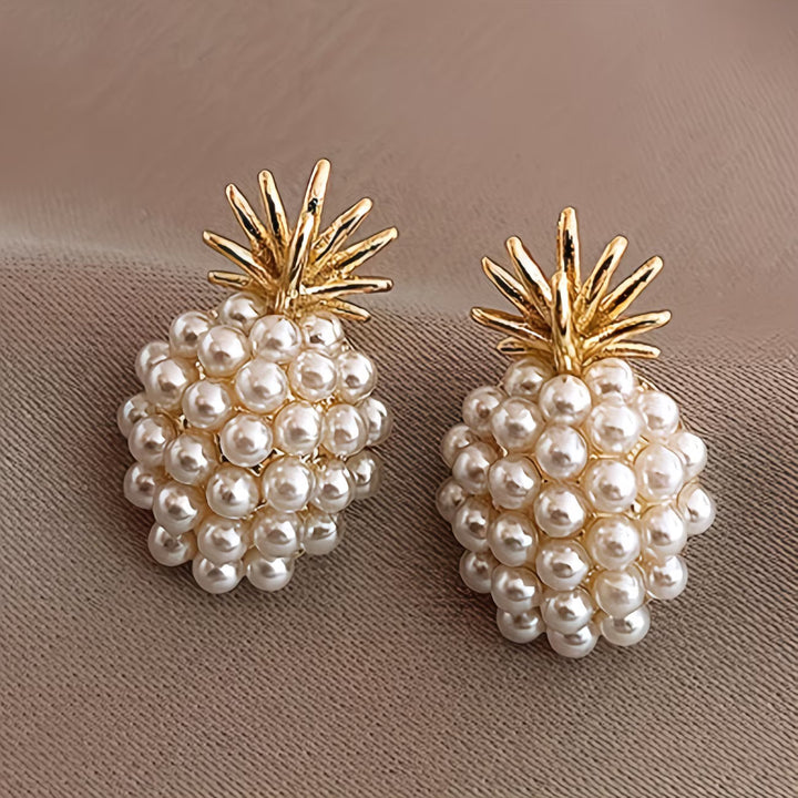 Boucles d'oreilles Ananas en Perle