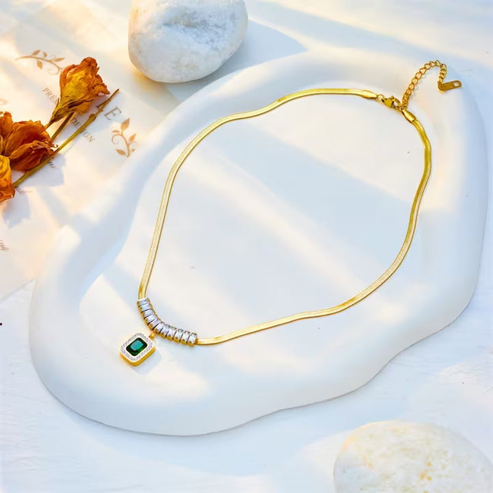 Collier en Émeraude Prism Regalia | Or