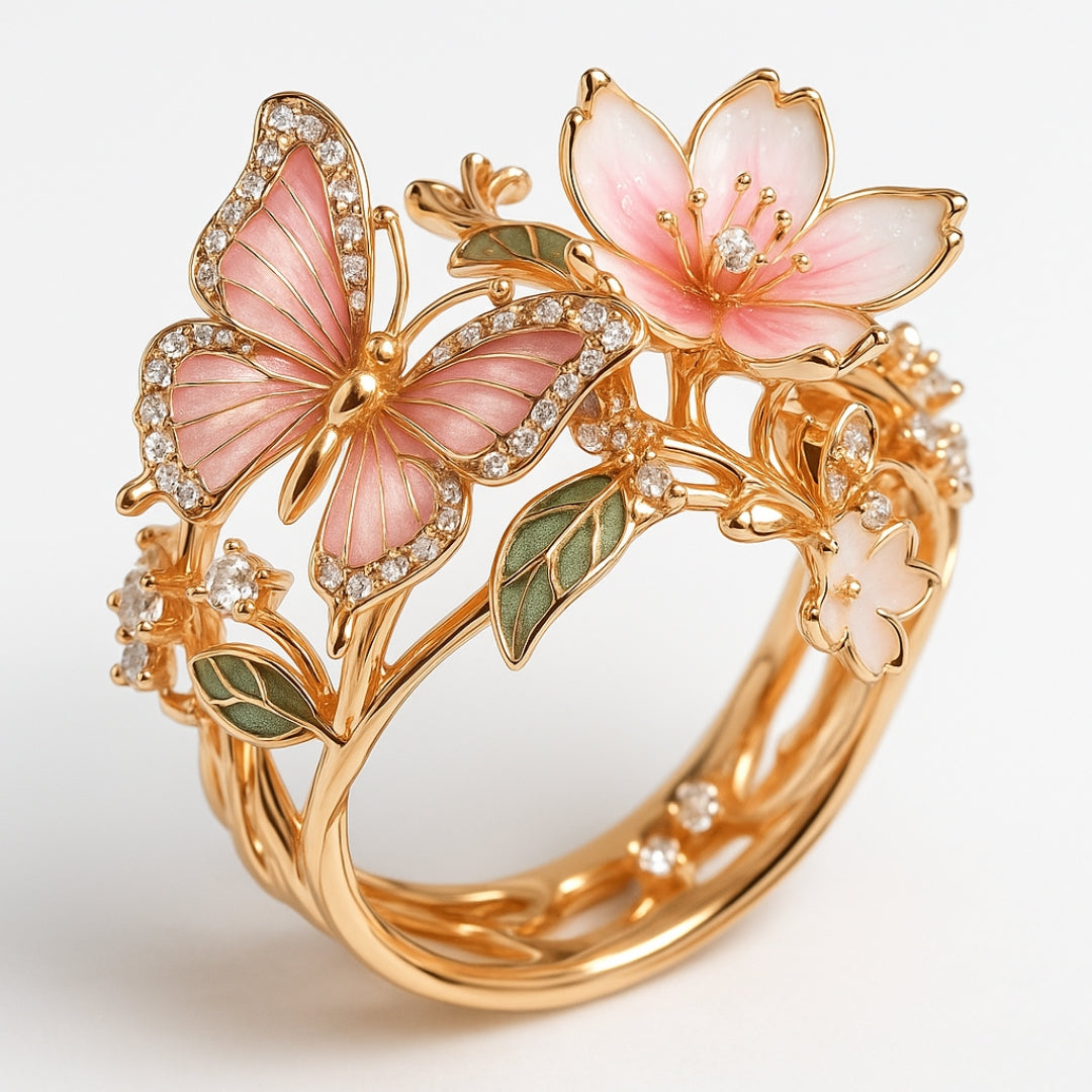 Bague en Zirconia Papillon Naturel Éclatant