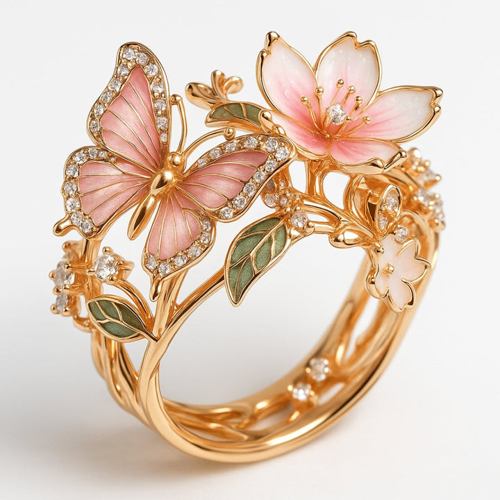 Bague en Zirconia Papillon Naturel Éclatant