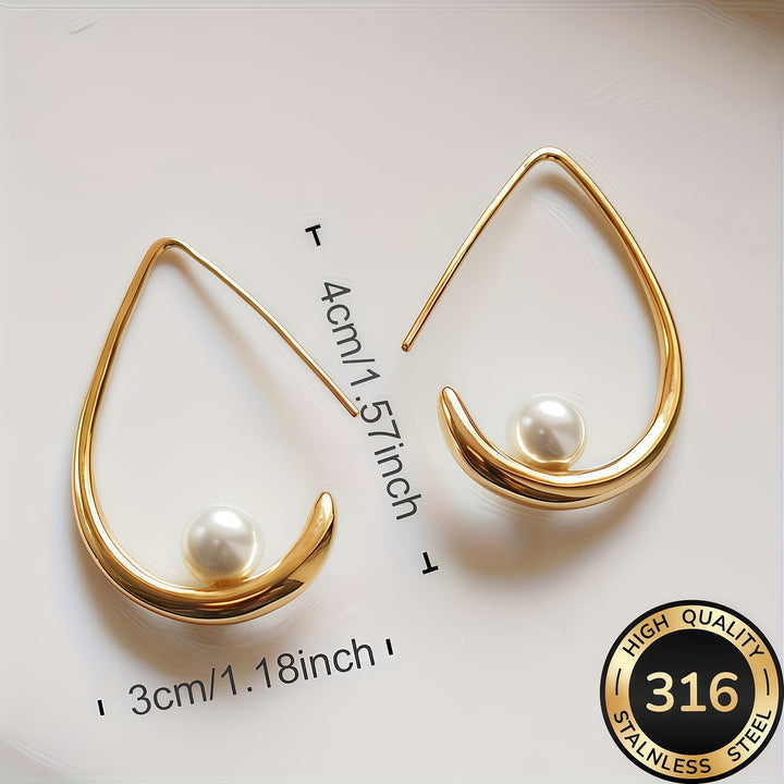 Boucles d'oreilles créoles en perles de croissant