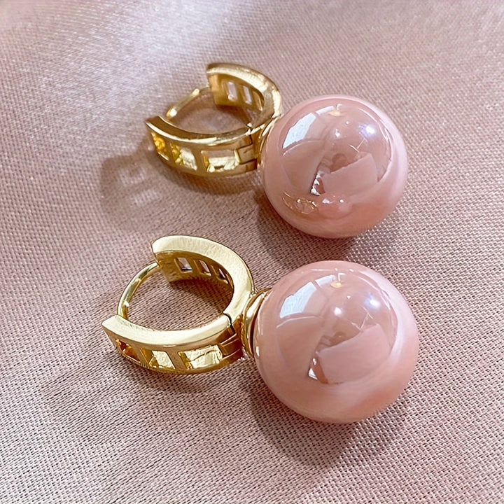 Boucles d'oreilles en perles de rose