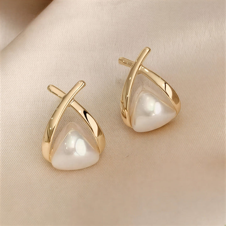Boucles d'oreilles élégantes en perles pendantes