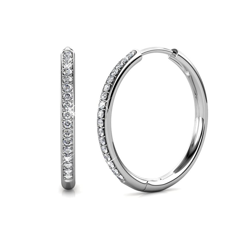 Boucles d'oreilles Sorel Pave | Or blanc