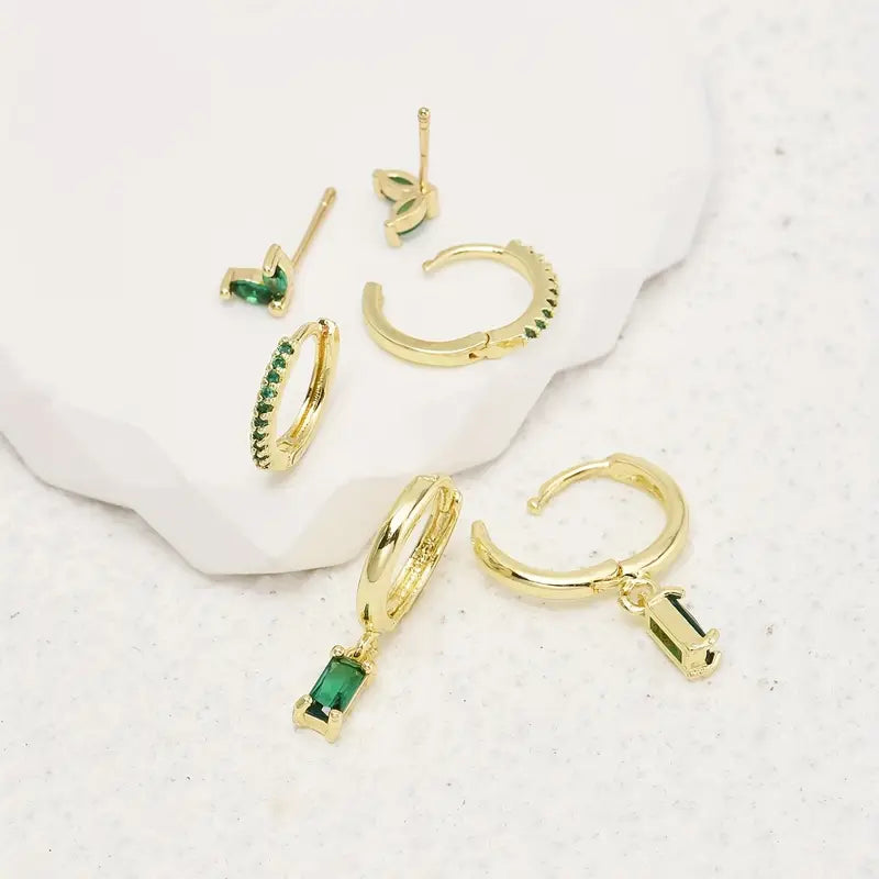 Boucles d'oreilles Fiorenza Viridelle émeraude | Or