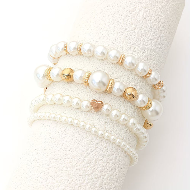 Ensemble de 4 bracelets empilables en perles