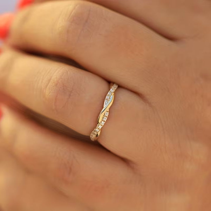 Bague Accent Deux Styles | Or