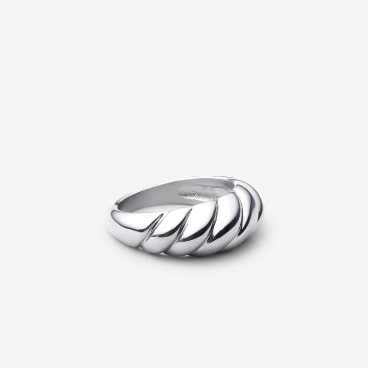 Bague Croissant | Or Blanc
