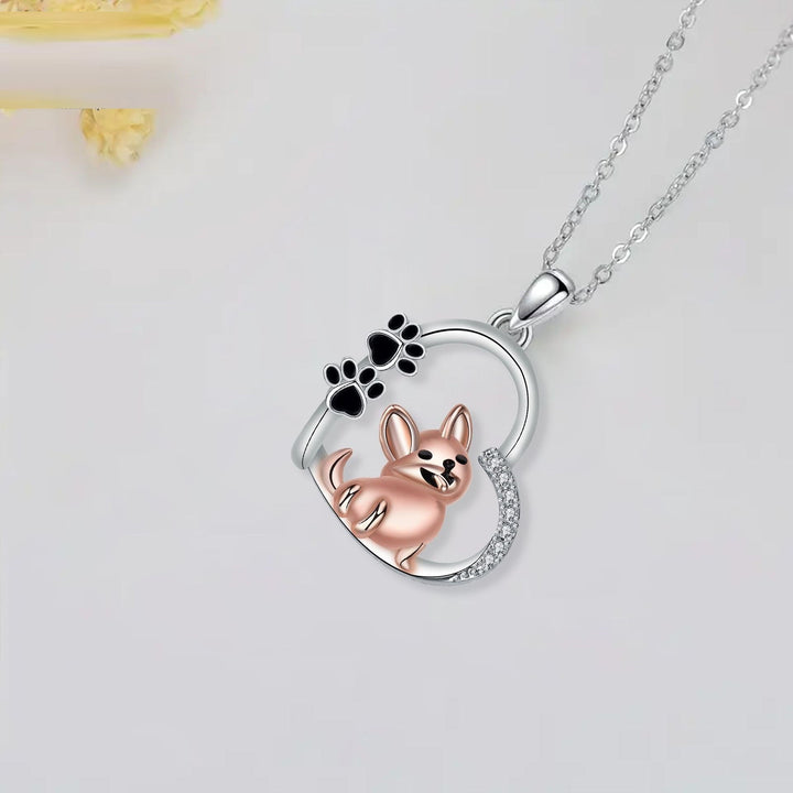 Jolie Pendentif en Forme de Cœur pour Chien