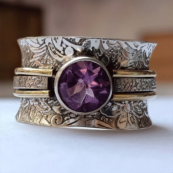 Bague de Méditation en Cristal Bohémien