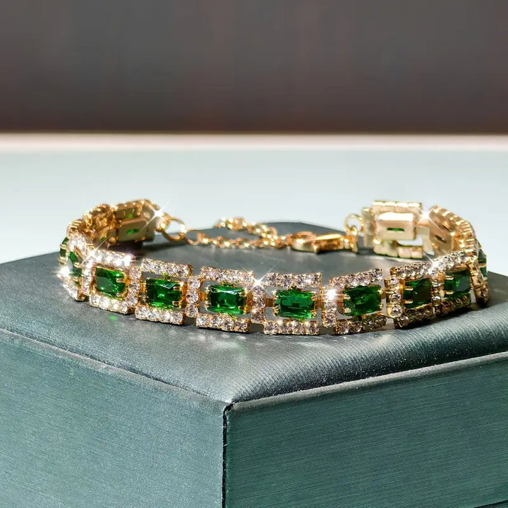 Bracelet Déclaratif Vert Émeraude | Or