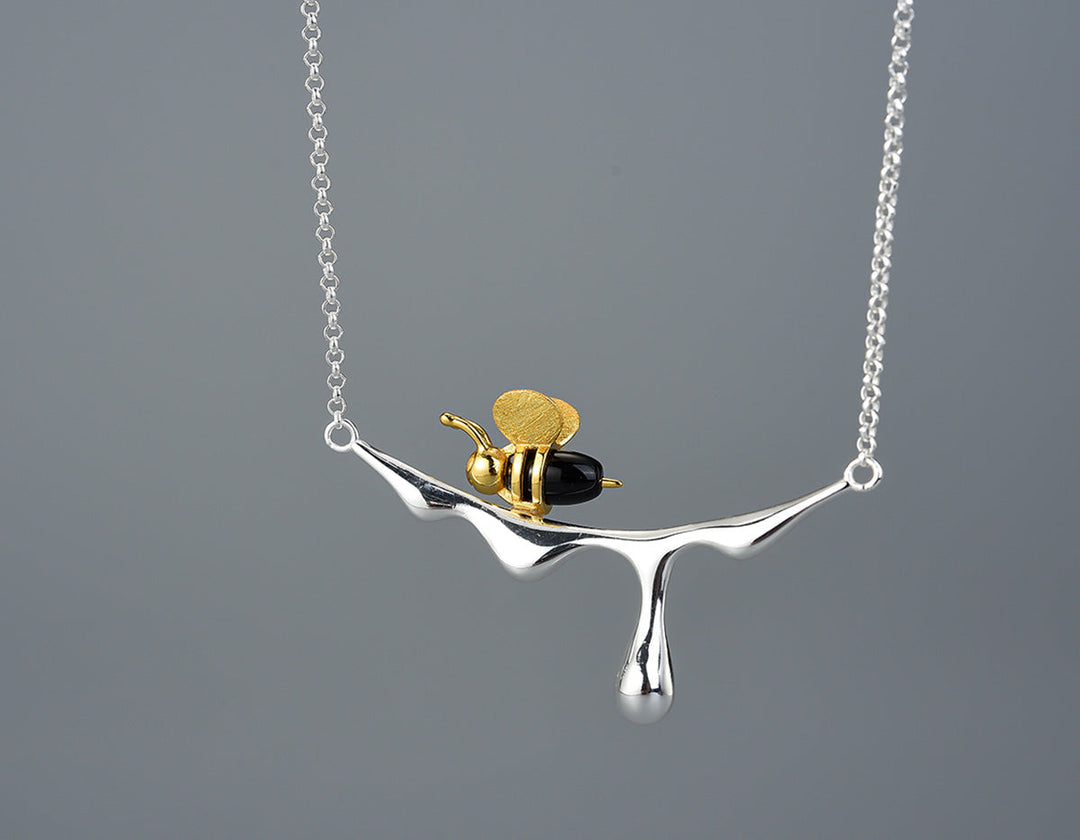 Collier en Miel Coulant et Abeille