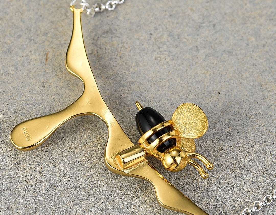 Collier en Miel Coulant et Abeille