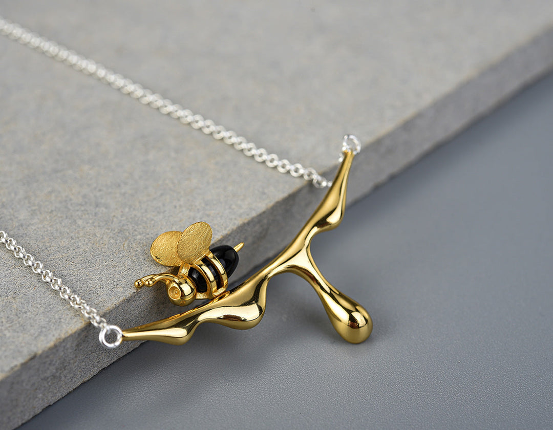 Collier en Miel Coule & Abeille