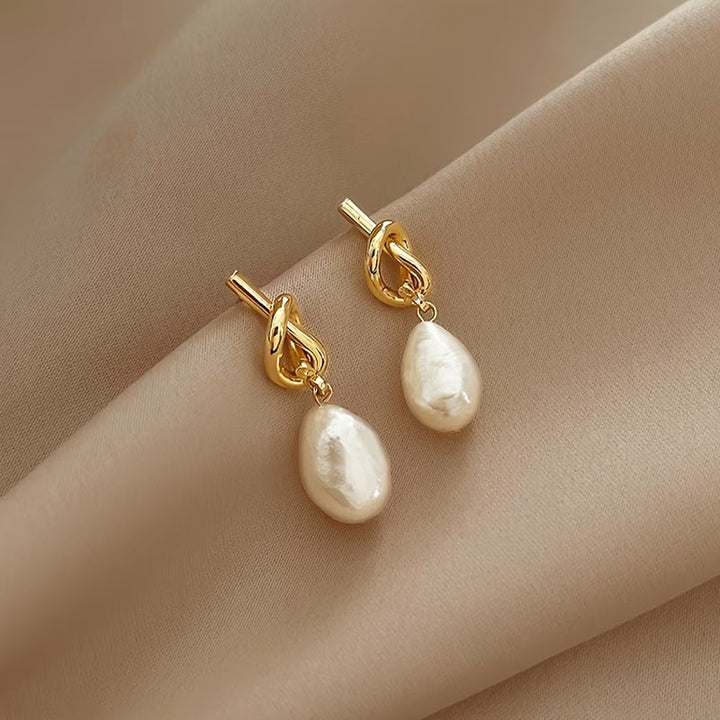Boucles d'oreilles en perles nouées