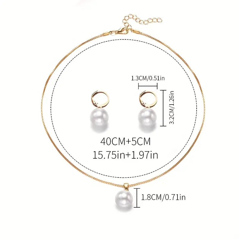 Ensemble de Collier en Perles Élégant et Gracieux