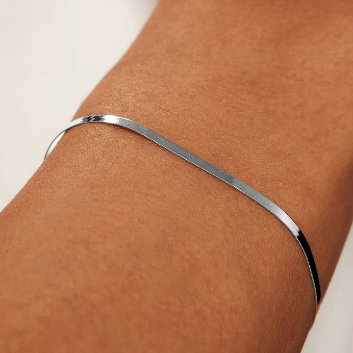 Bracelet Serpent Soleil | Or Blanc