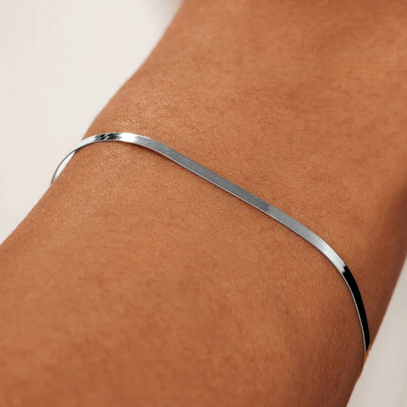 Bracelet Serpent Soleil | Or Blanc