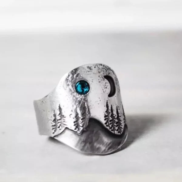 Bague Lune Bleue Forêt