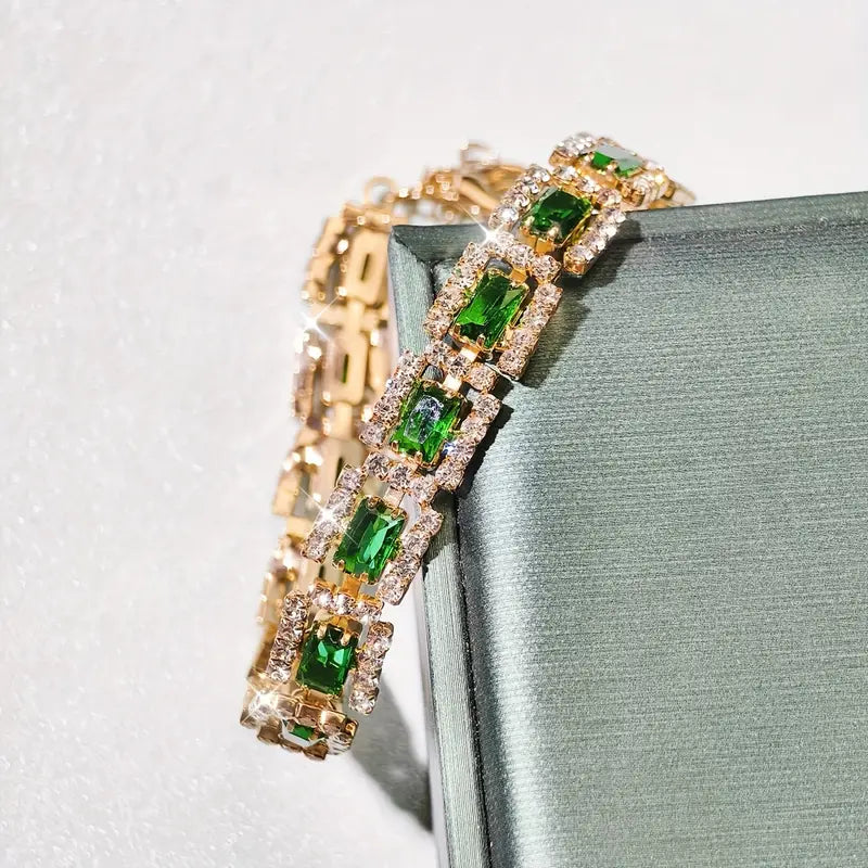 Bracelet Déclaratif Vert Émeraude | Or
