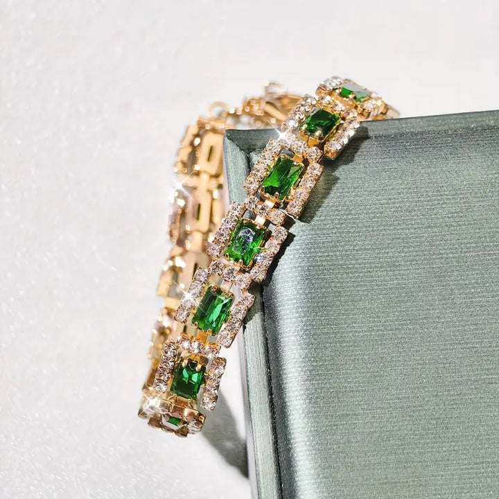 Bracelet Déclaratif Vert Émeraude | Or