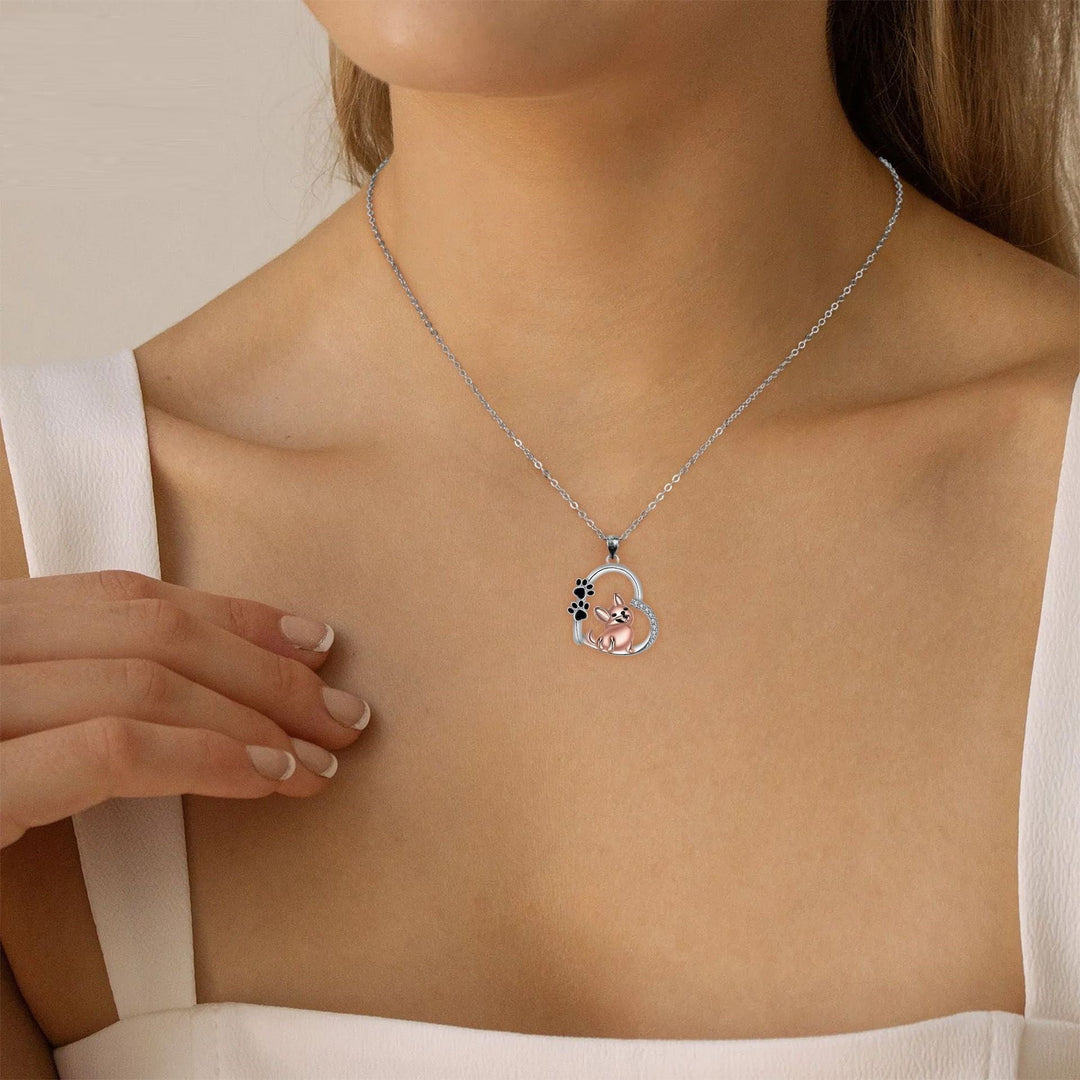 Jolie Pendentif en Forme de Cœur pour Chien