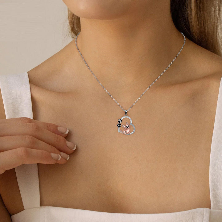 Jolie Pendentif en Forme de Cœur pour Chien