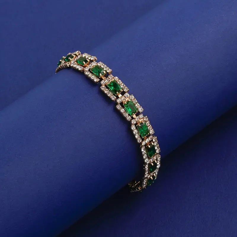 Bracelet Déclaratif Vert Émeraude | Or