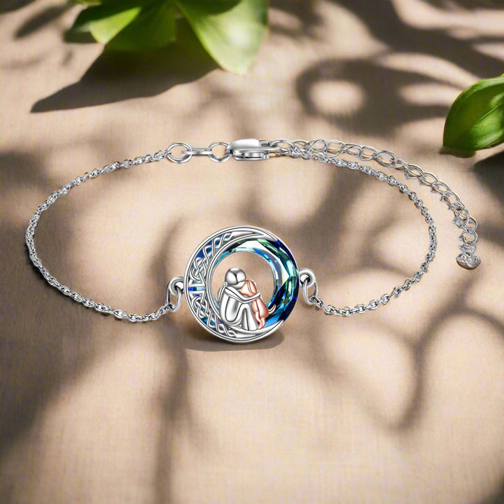 Bracelet en argent sterling avec pendentif chien ajustable