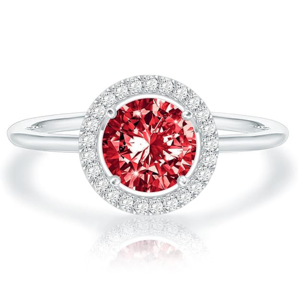 Bague Rubis Promesse Éclat Cramoisi | Or Blanc