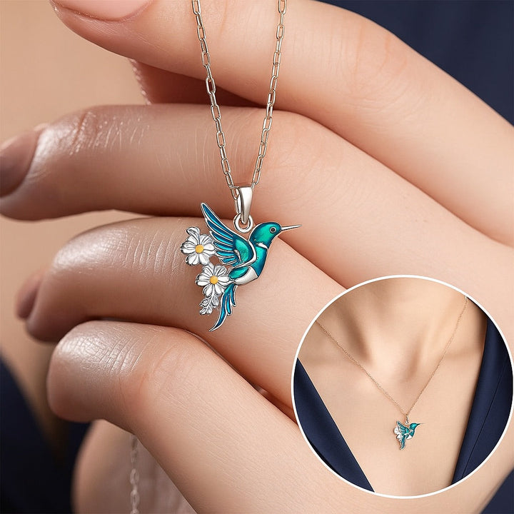 Magnifique collier Colibri avec boucles d'oreilles en bonus – Offre à durée limitée