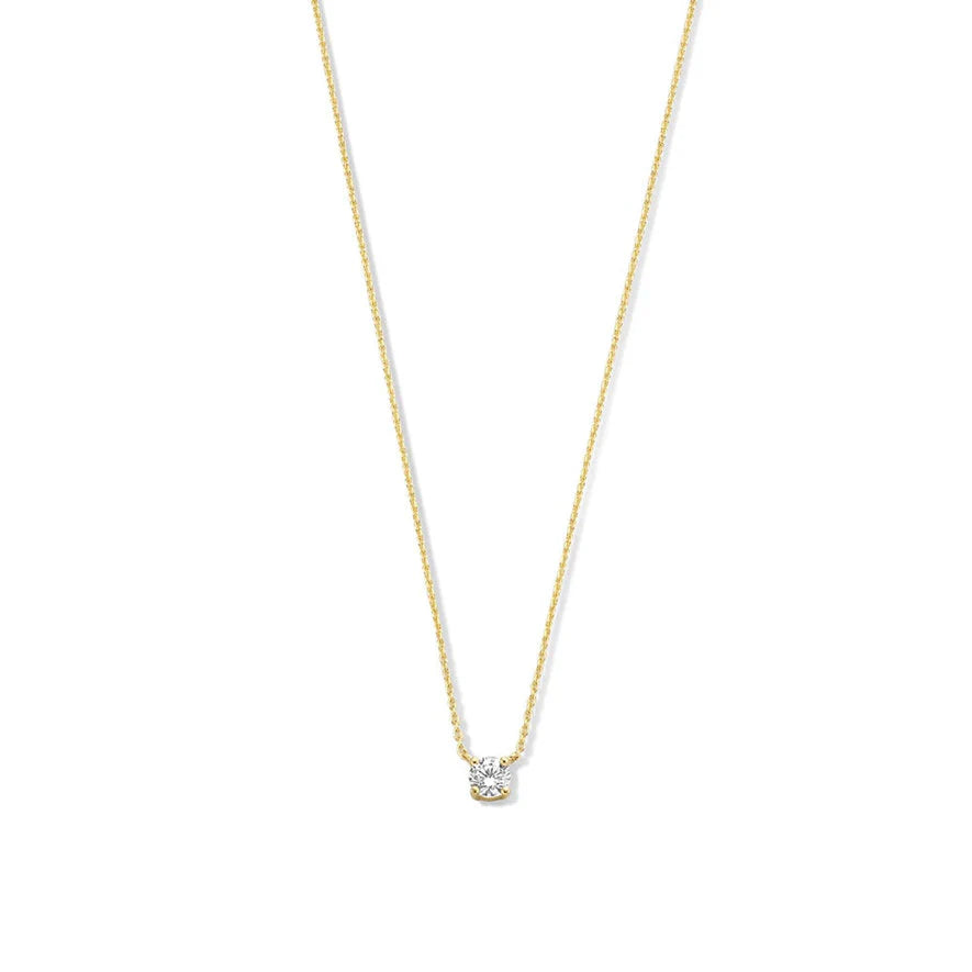 Collier Cléa en Pierre | Or Blanc