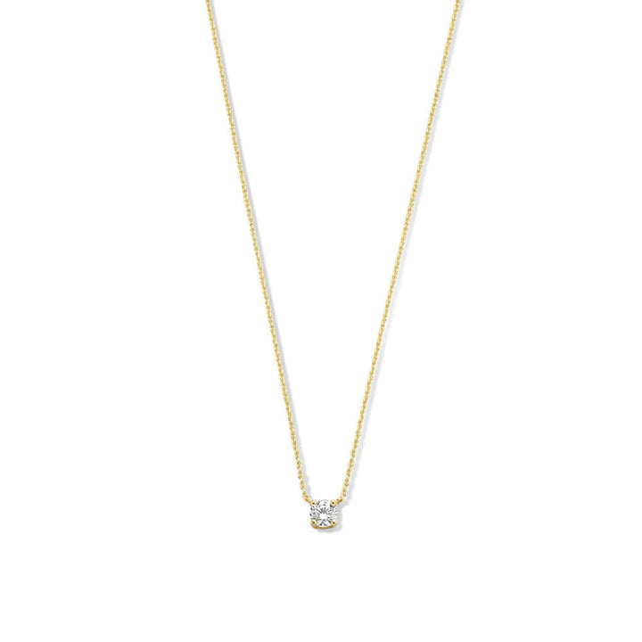 Collier Cléa en Pierre | Or Blanc
