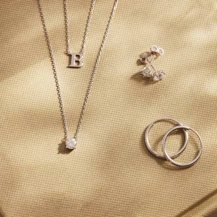 Collier Cléa en Pierre | Or Blanc