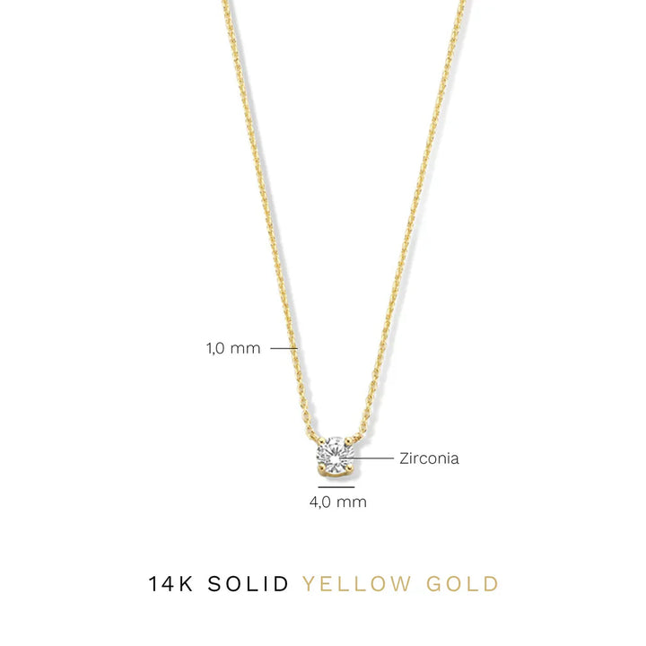 Collier en Pierre Moissanite Cléa | Or