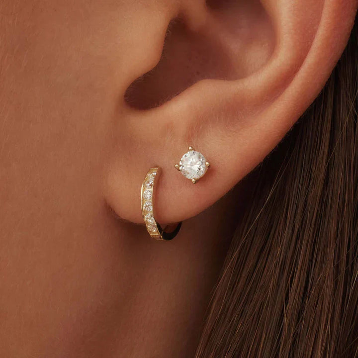 Ensemble de Boucles d'Oreilles en Pierre Dara Brillane | Or