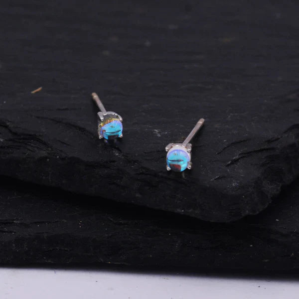 Boucles d'oreilles en argent sterling avec cristaux en forme de sirène