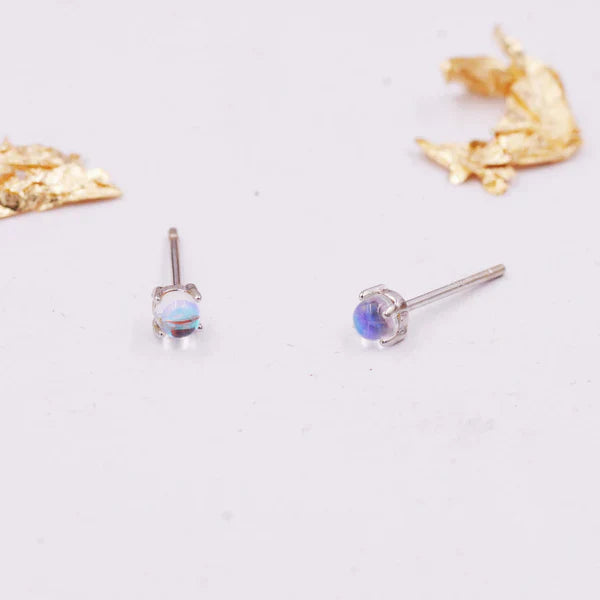 Boucles d'oreilles en argent sterling avec cristaux en forme de sirène