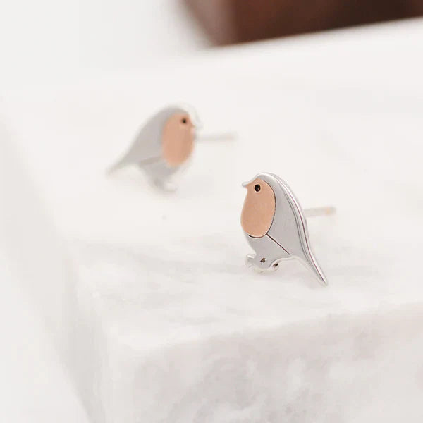 Boucles d'oreilles en forme d'oiseau Robin