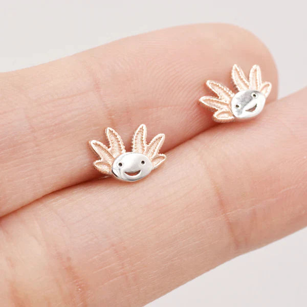 Boucles d'oreilles Axolotl en argent sterling