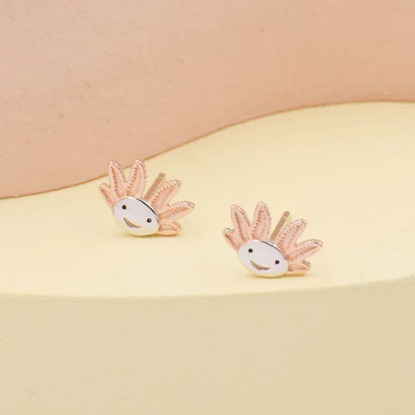 Boucles d'oreilles Axolotl en argent sterling